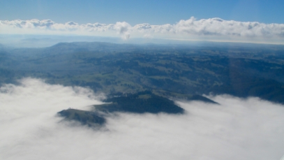 Liquid clouds in valley Victoria flight to Deniliquin