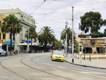 Melbourne St Kilda and tram 27 Feb 2020